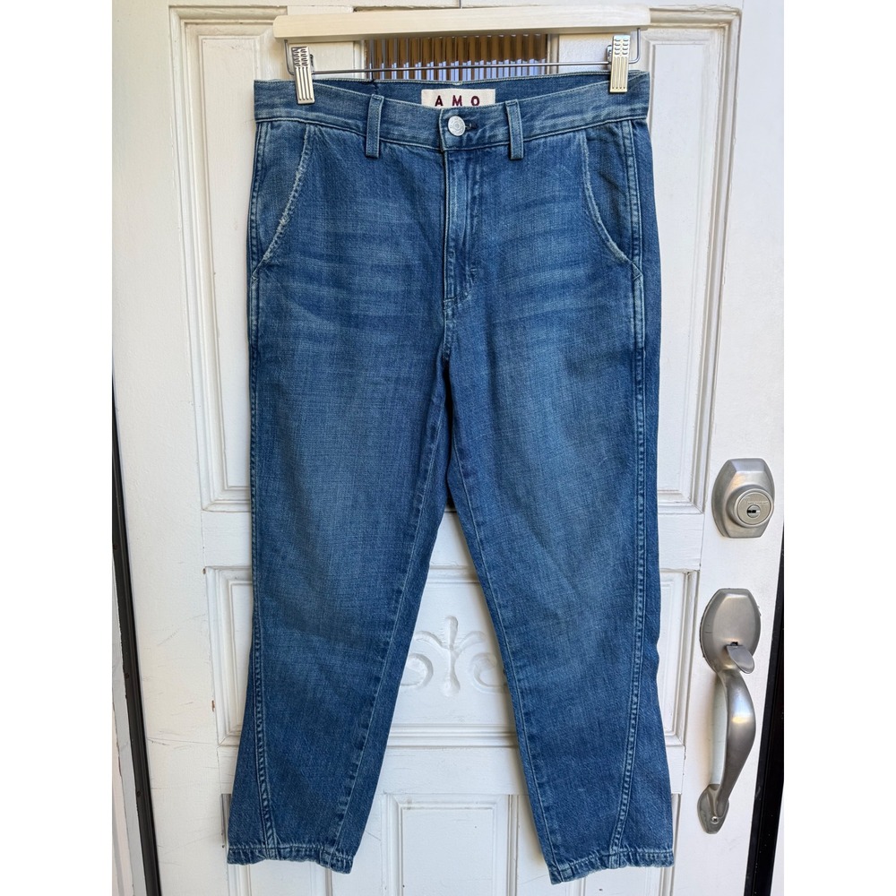 AMO Slouch Trouser Indigo Relaxed Tapered Jeans Womens Size 25 Made in USA